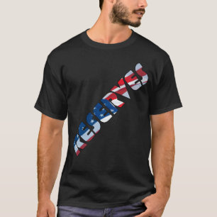 RESERVER I Wave American Flagga Font T Shirt