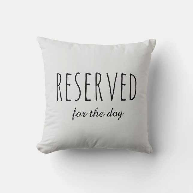 Reserverad åt hunden, Baileys Stol Rolig Hund Kudde (Framsida)