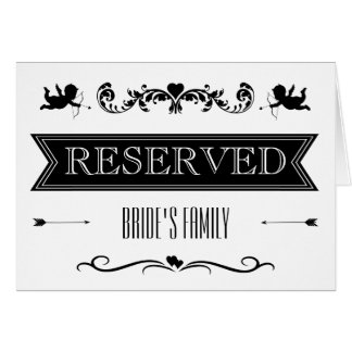 Reserverad Bord/sätesskyltstypning Bröllop OBS Kort