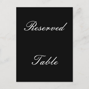 Reserverad Bord Vykort