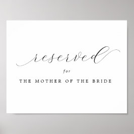 Reserverad | Budens mamma Bröllop-tecken Poster