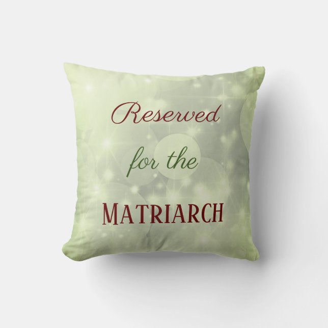 Reserverad för Matriarch Mor Kudde (Framsida)