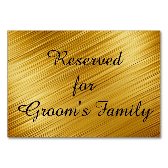 Reserverad Grafisk Guld Bordsnummer (Framsidan)