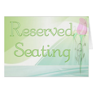 Reserverad placering undertecknar kortet hälsningskort