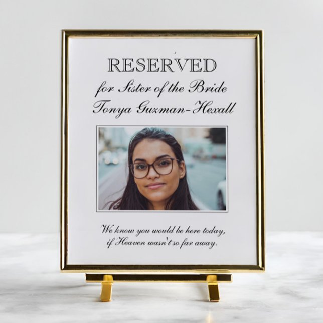 Reserverad sätessida för Bride Memorial Bröllop Poster (Skapare uppladdad)
