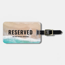 Reserverad sjö- och sandgåsstrand (sommarstrand) bagagebricka