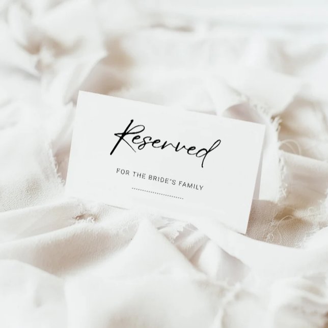 Reserverad skylt, minimalistisk reserverad skylt tilläggskort (Reserved Sign, Minimalist Reserved Sign Enclosure Card)