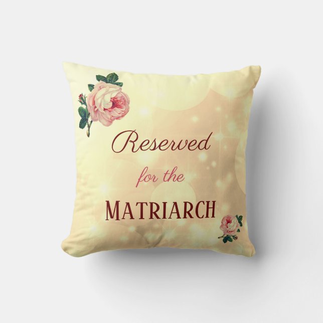 Reserverade rosor matriark mor kudde (Framsida)