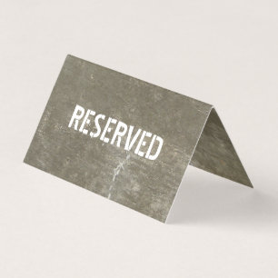 Reserverade tältkort - hårdna visitkort