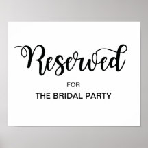 Reserverat Bord Bröllop-tecken | Modern kalligrafi