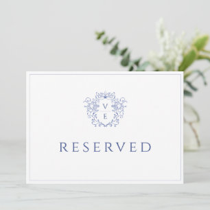 Reserverat Bord-kort för ReEmergency Blue Monogram Program