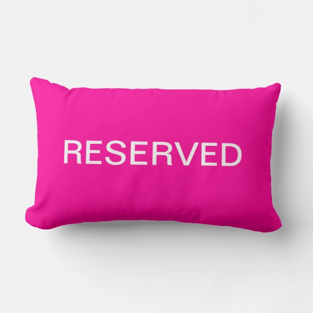 Reserverat dämpa/kudde i shock rosa lumbarkudde (Framsida)