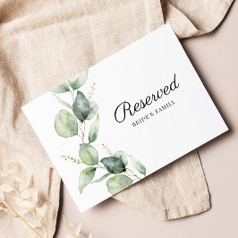Reserverat Eucalyptus Greenery Bröllop-kort