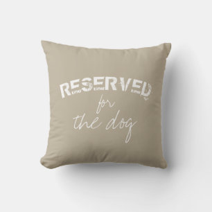 reserverat för hund av citattecken, för beige och kudde