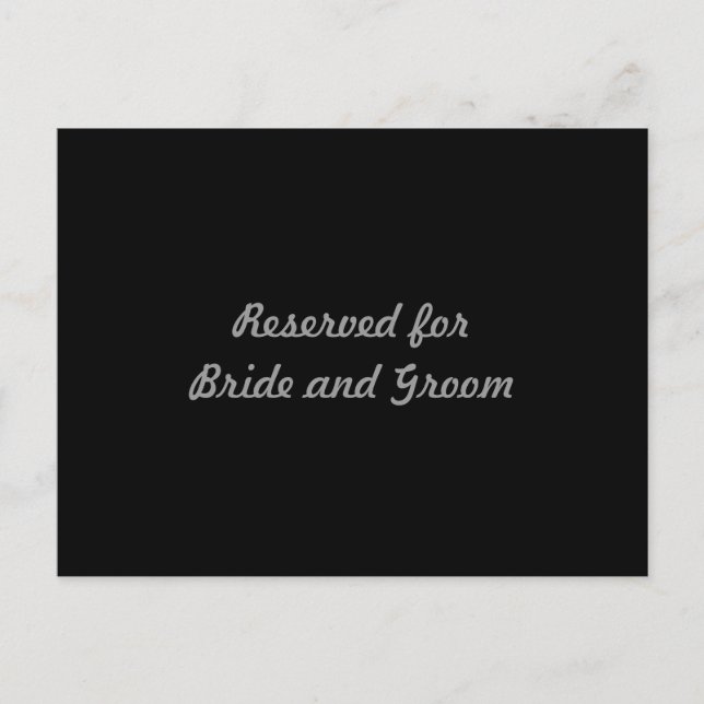 Reserverat för kort för Bride och Groom Card (Framsida)