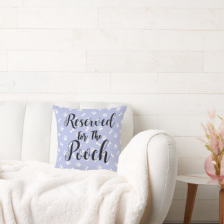 Reserverat för poochernas Hund Pillow/Cushion Kudde