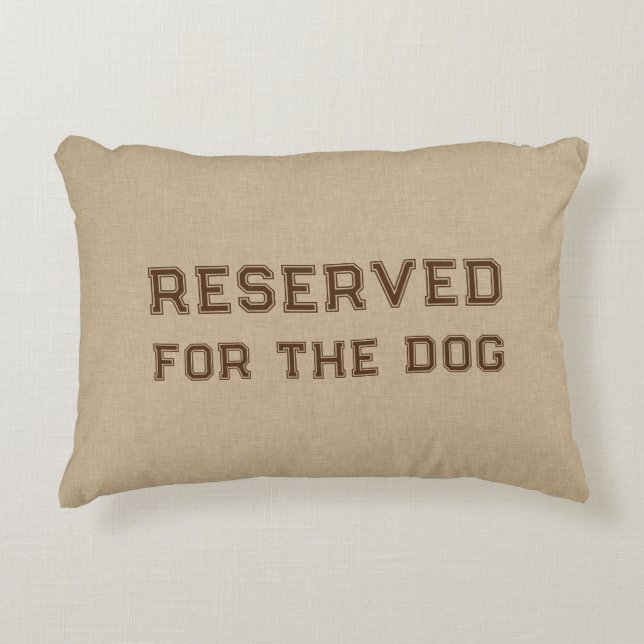 Reserverat för utskrift av Hund Linen Struktur Prydnadskudde (Framsidan)