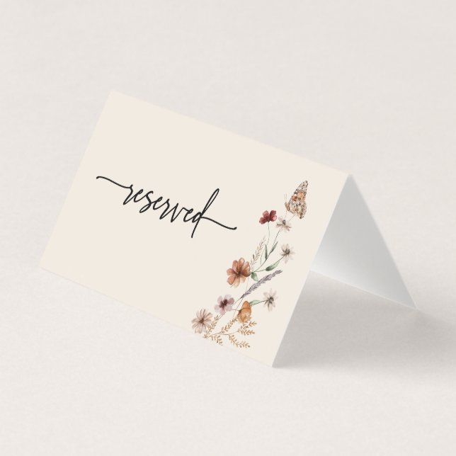 Reserverat kort för Boho Bröllop (Framsida)