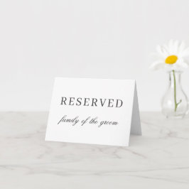 Reserverat kort för chic elegant bröllop bord stäl