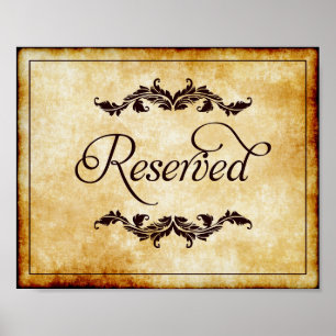 Reserverat parstecken Bröllop 8 x 10 Poster