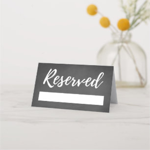 Reserverat säte Bröllop-platskort Rustic Placeringskort