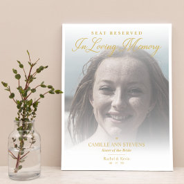 Reserverat säte för reserverat säte i Guld Bröllop Poster