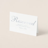 Reserverat Silver Foil-årsjubileum Party Bord-kort