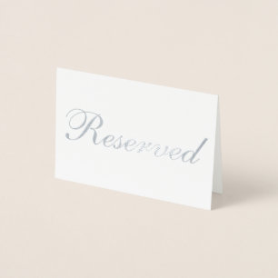 Reserverat Silver Foil Bord Card Folierat Kort