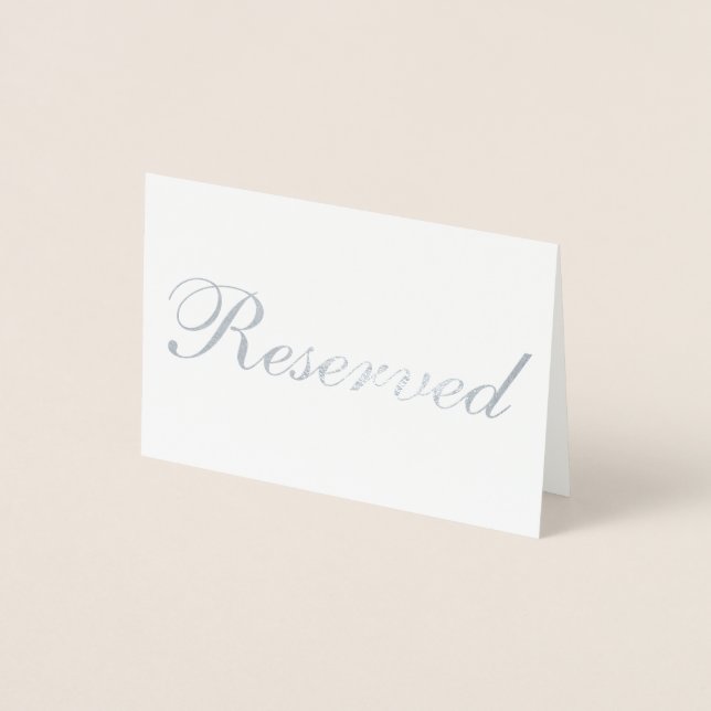 Reserverat Silver Foil Bord Card Folierat Kort (Framsida)