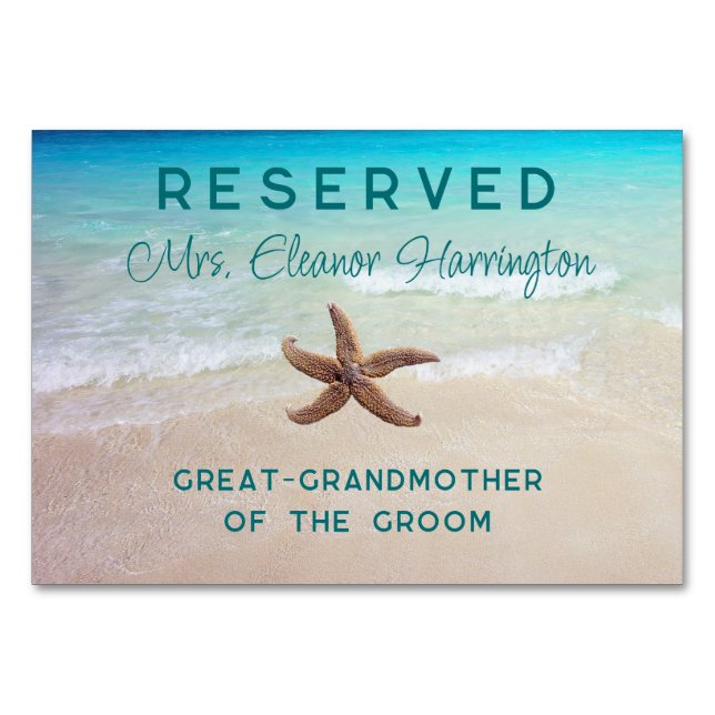 Reserverat sittplatskort för bussdestination bordsnummer (Framsidan)