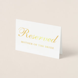 Reserverat Speciellt gold Foil Guest Bord-kort Folierat Kort