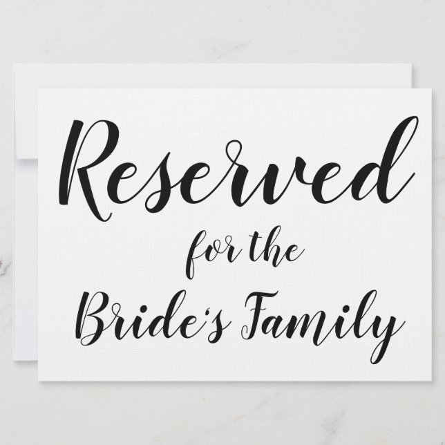 Reserverat tecken - Brides Family (Framsida)
