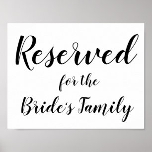 Reserverat tecken - Brides Family Poster