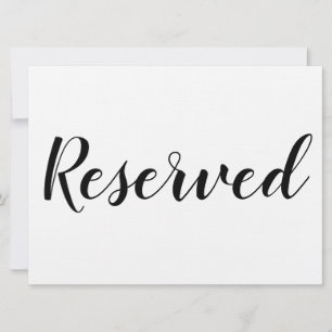 Reserverat tecken - Reserverat
