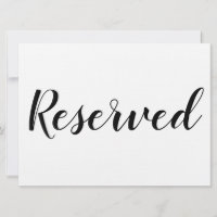 Reserverat tecken - Reserverat