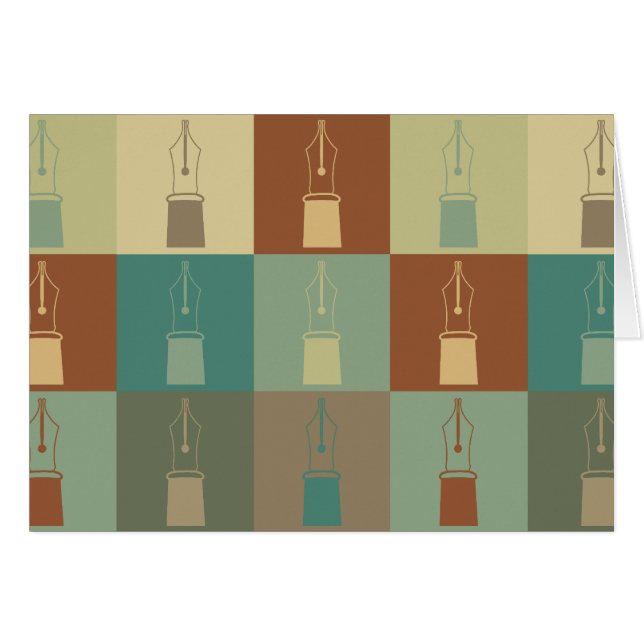 Reservoarpennapopkonst Hälsningskort (Framsidan Horizontal)