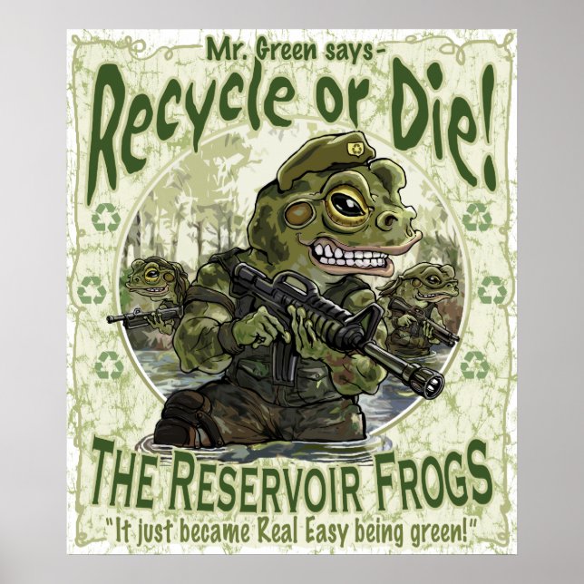 Reservoir Frogs Spara Planet Earth Mascots Poster (Framsidan)