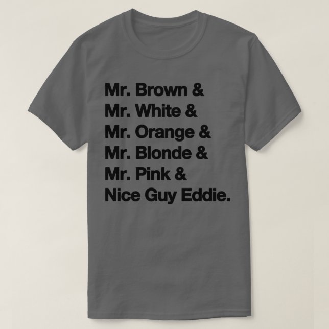 Reservoir Hundar Namn T Shirt (Design framsida)