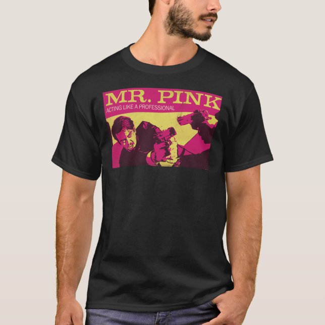 Reservoir Hundar, Rosa Professionellen Essential T Shirt (Framsida)