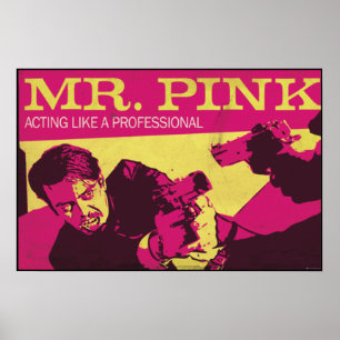 Reservoir Hundar Rosa Professionellen Poster