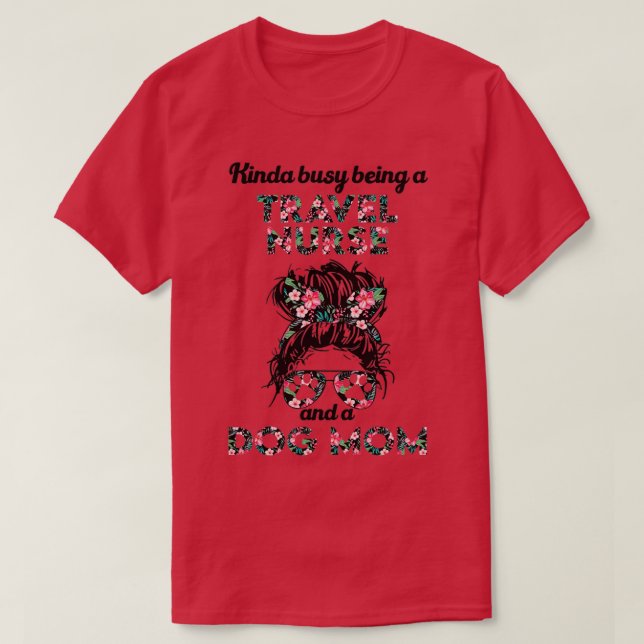 Resesjuksköterskeyrke och hund mamma t shirt (Design framsida)