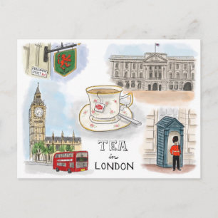Reseskiss - vykort: Tea i London England Vykort