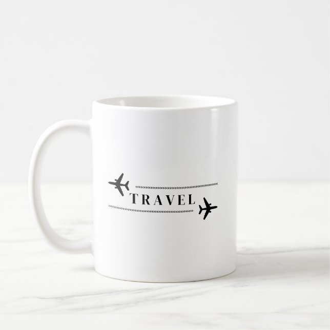 Reseskorta T-Shirt Kaffemugg (Vänster)