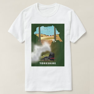 Reseskrift för Yorkshire Railway karta T Shirt