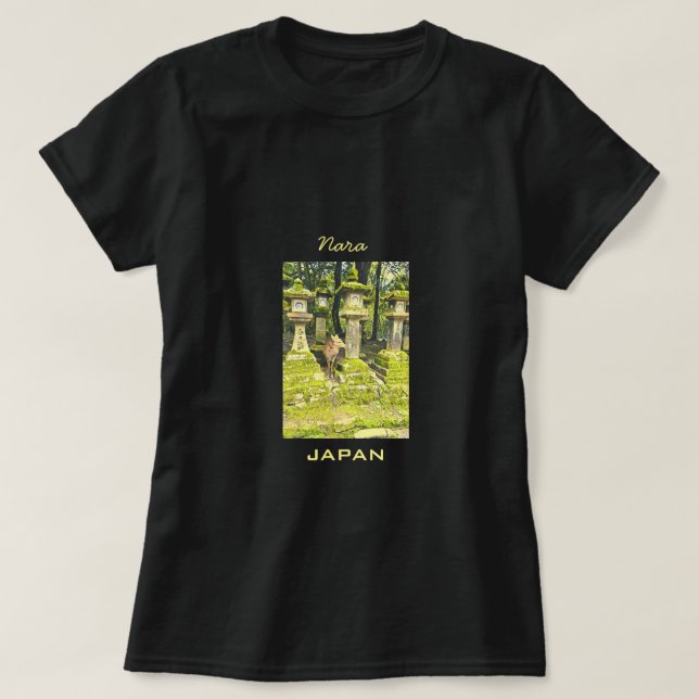 Reseskrivare för Nara Japans hjort T Shirt (Design framsida)