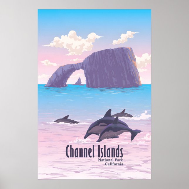 Reseskylt för Channel Islands Nationalpark Poster (Framsidan)
