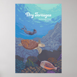 Reseskylt för nationalparken Dry Tortugas Poster