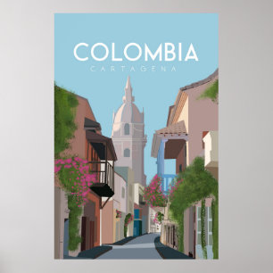 Resestad i Cartajena colombia. Poster