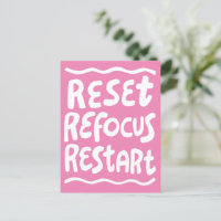 RESET REFOCUS RESTART Roligt Bubble Brev INSPO