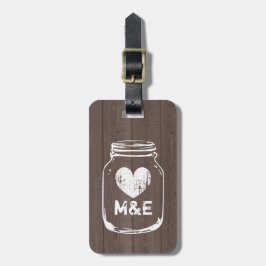 Resetaggen Rustic land chic Mason burk för resgods Bagagebricka